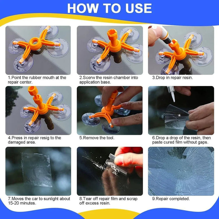 KIT DE REPARACIÓN DE GRIETAS EN EL CRISTAL DEL PARABRISAS - Quierox - Tienda Online