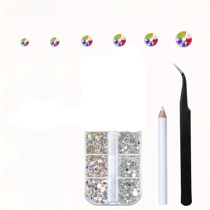 Kit de Rhinestones para Arte de Uñas, Piedras Planas de Diferentes Tamaños - Quierox - Tienda Online