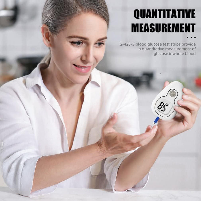 Kit de tiras de prueba de glucosa en sangre, 50 tiras de prueba - Quierox - Tienda Online