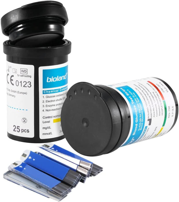 Kit de tiras de prueba de glucosa en sangre, 50 tiras de prueba - Quierox - Tienda Online