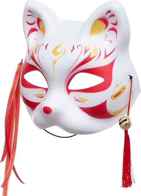 Kitsune Inu Boku Zorro Gato Lindo Cosplay Media Máscara - Quierox - Tienda Online