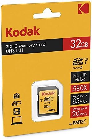 KODAK Tarjeta SDHC UHS - I U1 V10 Premium, velocidad de lectura de hasta 85 MB/s, para video Full HD - Quierox - Tienda Online
