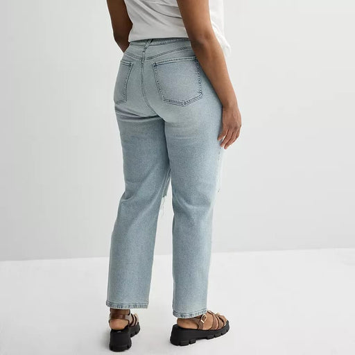 Kohl's Sonoma Vaqueros de tiro alto y pierna recta de talla grande - Quierox - Tienda Online