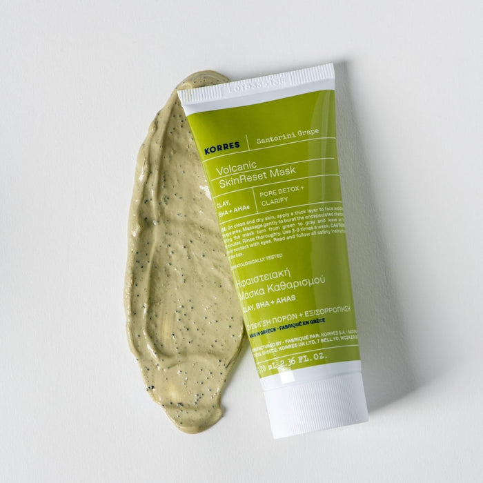 KORRES Santorini - Mascarilla refinadora de piel de uva con arena volcánica, 70ml - Quierox - Tienda Online