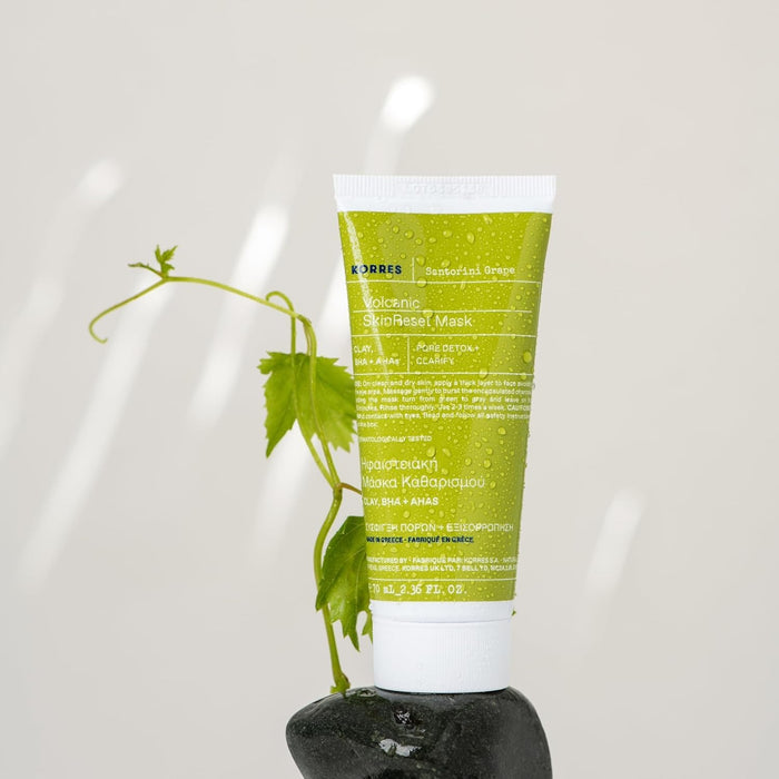 KORRES Santorini - Mascarilla refinadora de piel de uva con arena volcánica, 70ml - Quierox - Tienda Online