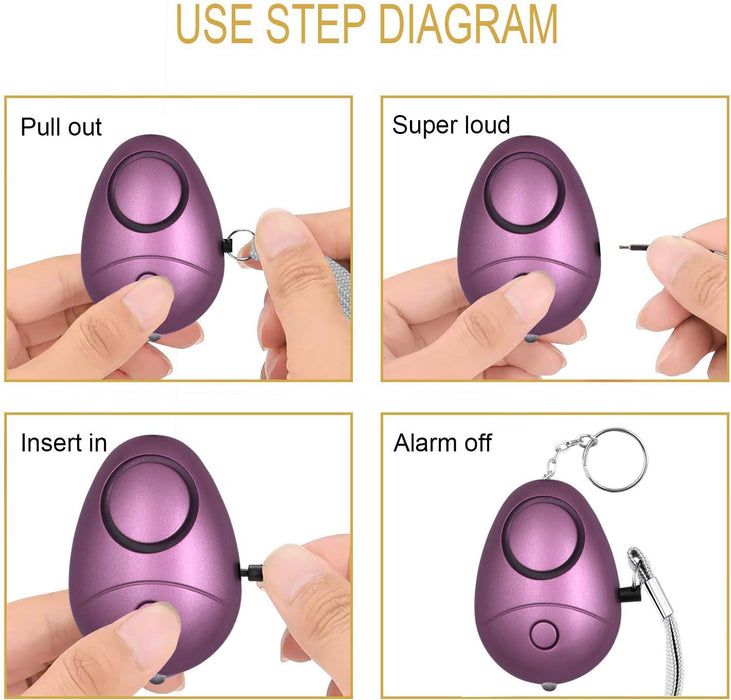 KOSIN Safe Sound Alarma personal de 6 unidades de 140 dB con luces LED - Quierox - Tienda Online