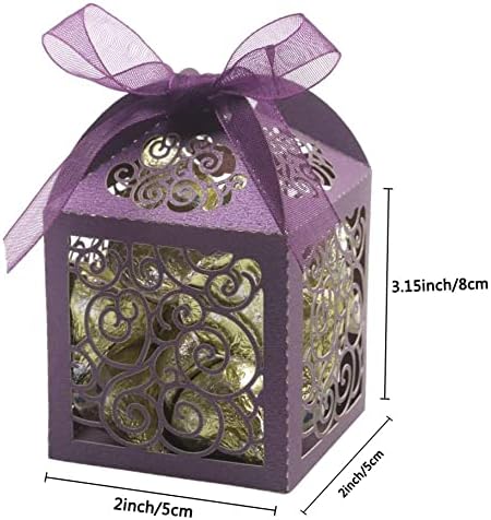 KPOSIYA Paquete de 100 cajas de recuerdo de boda, cajas cortadas con láser - Quierox - Tienda Online