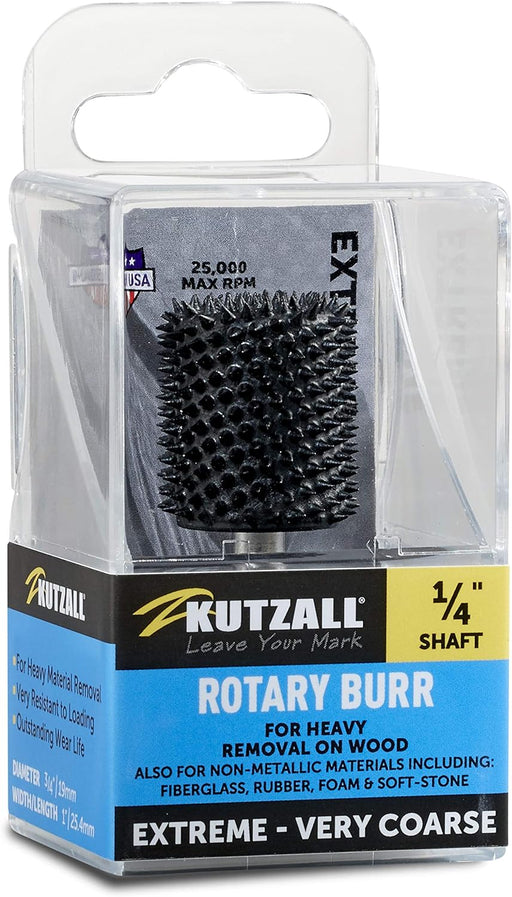Kutzall Rebabas rotativas de cilindro extremo, eje de 1⁄4", muy grueso - Quierox - Tienda Online
