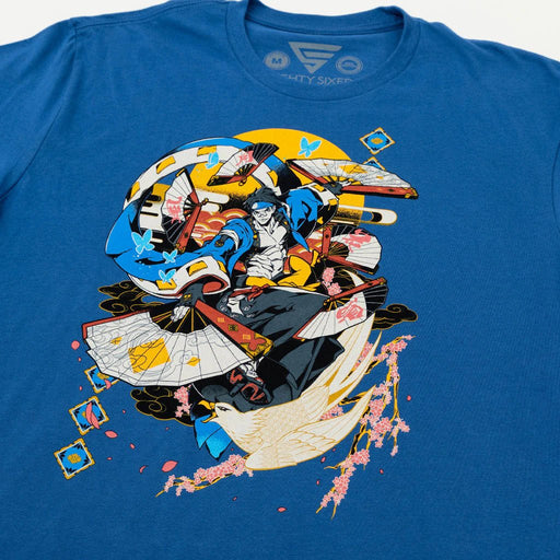 La camiseta Guilty Gear Anji - Eighty Sixed presenta un diseño vibrante del personaje Anji Mito - Quierox - Tienda Online