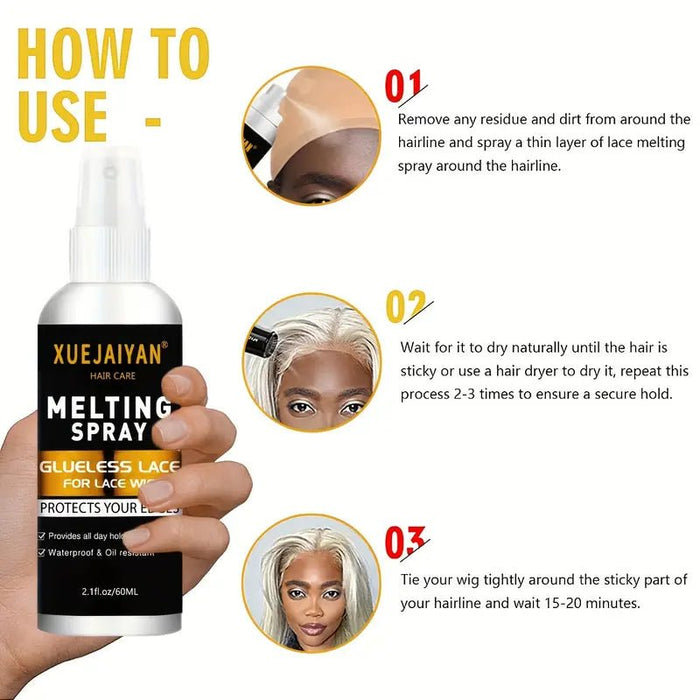 Laca de fusión y sujeción de 60Ml para pelucas, gel de cabello - Quierox - Tienda Online