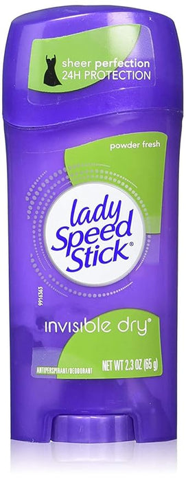 Lady Speed Stick Invisible Dry Antitranspirante y desodorante, polvo fresco, 2.3 onzas - Quierox - Tienda Online