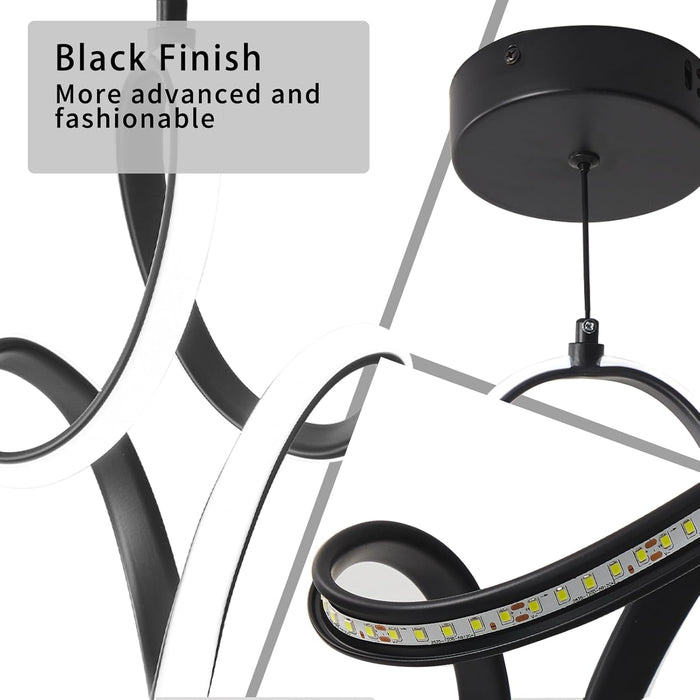 Lámpara colgante LED moderna de 5500 K, blanco frío, para isla de cocina - Quierox - Tienda Online