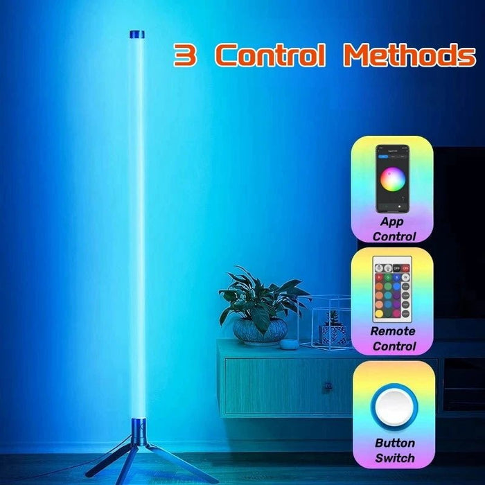 Lámpara de ambiente LED RGB para suelo de pie, para esquinas interiores - Quierox - Tienda Online