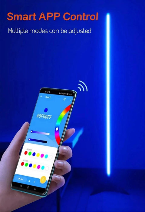 Lámpara de ambiente LED RGB para suelo de pie, para esquinas interiores - Quierox - Tienda Online
