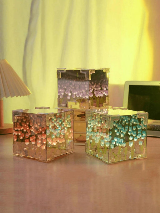 Lámpara de tulipán hecha a mano con espejo acrílico, diseño de flores marinas, luz nocturna - Quierox - Tienda Online