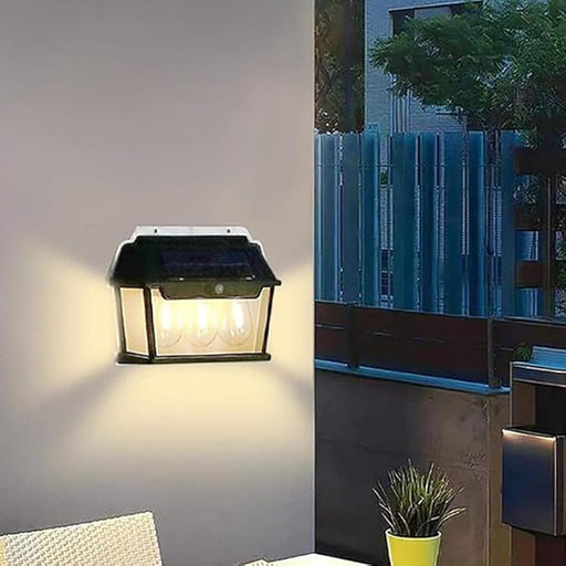 Lámpara solar de pared con triple LED, doble foco solar - Quierox - Tienda Online