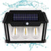 Lámpara solar de pared con triple LED, doble foco solar - Quierox - Tienda Online