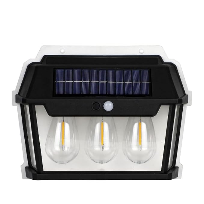 Lámpara solar de pared con triple LED, doble foco solar - Quierox - Tienda Online