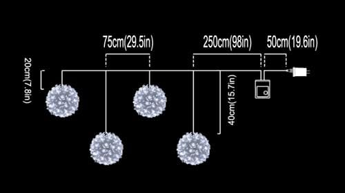 LAMPHOME Esfera LED de 4.2 pulgadas, 200 L (50LEDX4) - Quierox - Tienda Online
