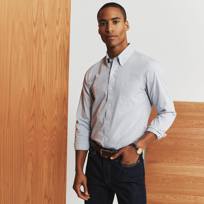 Lands' End Camisa de vestir para hombre, de corte tradicional, lisa, sin planchado - Quierox - Tienda Online