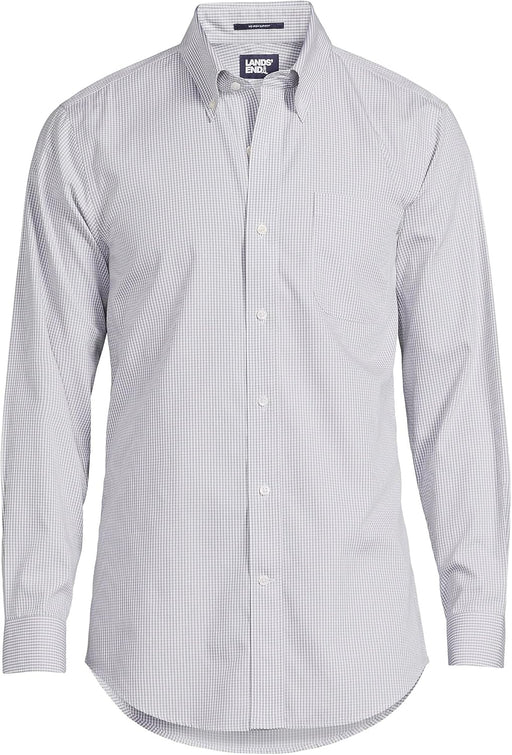 Lands' End Camisa de vestir para hombre, de corte tradicional, lisa, sin planchado - Quierox - Tienda Online