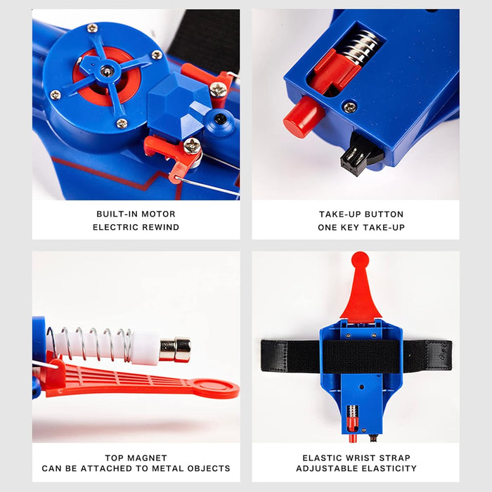 Lanzador de telarañas Lonyiabbi con enrollador de cable automático, lanzador de cuerda - Quierox - Tienda Online