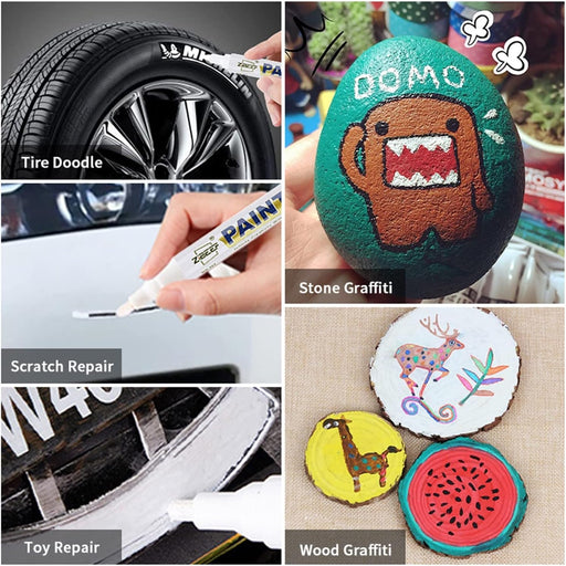 Lápiz de pintura al óleo para neumáticos de coche, resistente al agua, pack 3 - Quierox - Tienda Online