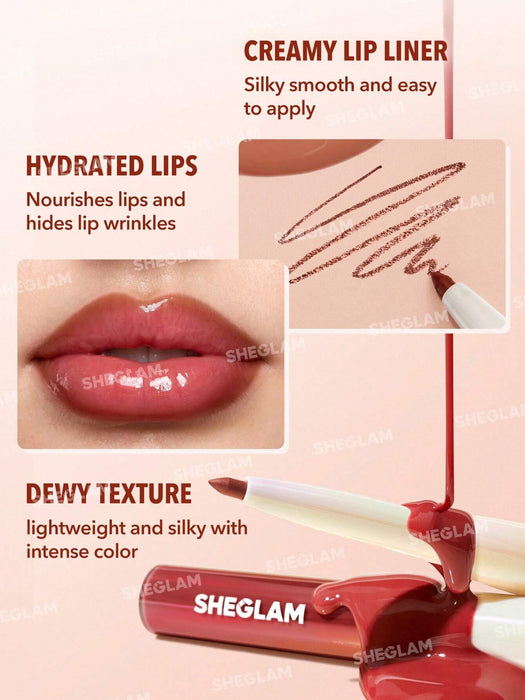 Lápiz delineador y brillo labial SHEGLAM Lip Rules - Judgey Much 2 en 1 - Quierox - Tienda Online