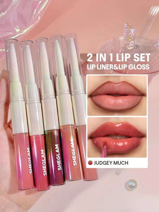 Lápiz delineador y brillo labial SHEGLAM Lip Rules - Judgey Much 2 en 1 - Quierox - Tienda Online