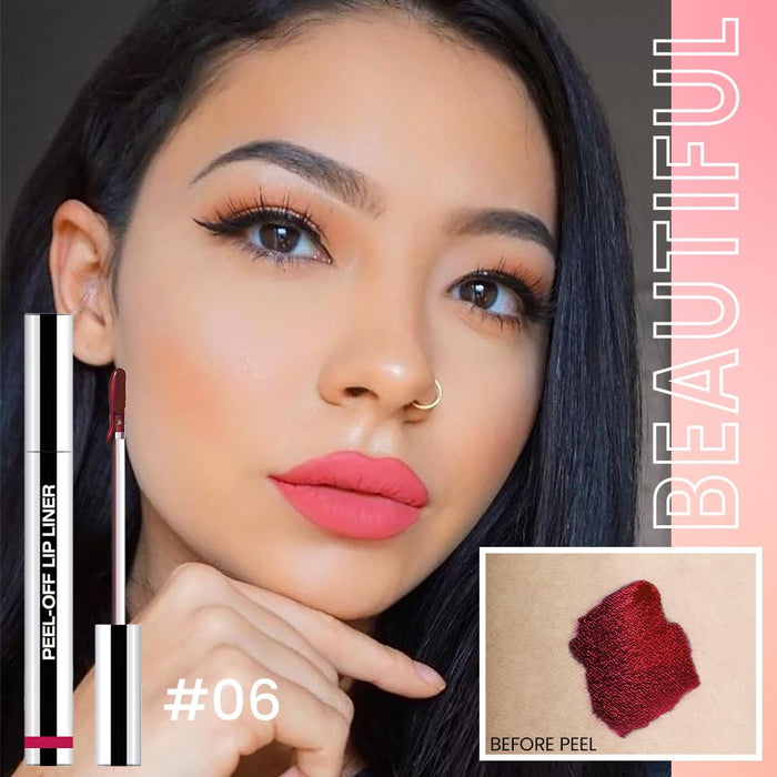 Lápiz labial mate despegable con pinzas, color topo claro, lápiz labial despegable - Quierox - Tienda Online