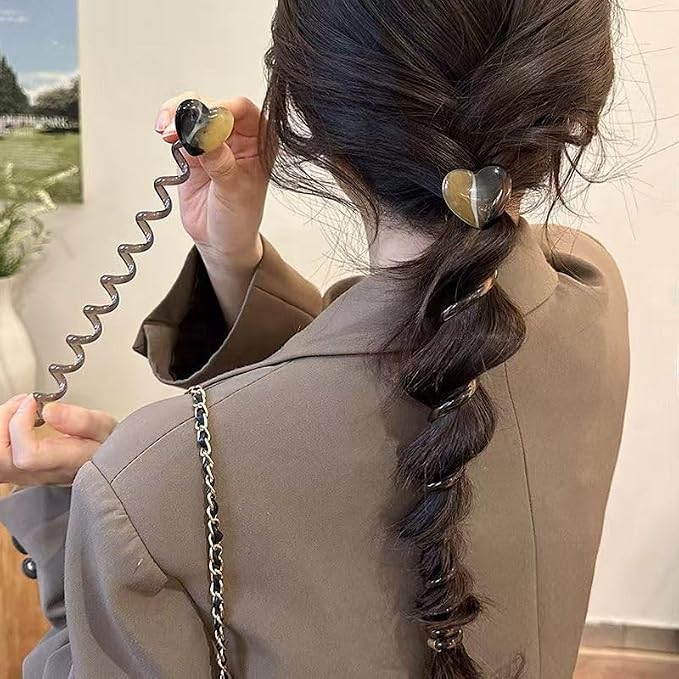 Lazos para el Cabello en Forma de Corazón y Espiral - Quierox - Tienda Online
