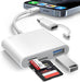 Lector de tarjetas SD AkHolz para iPhone iPad con conectores duales Lightning y USB - C - Quierox - Tienda Online