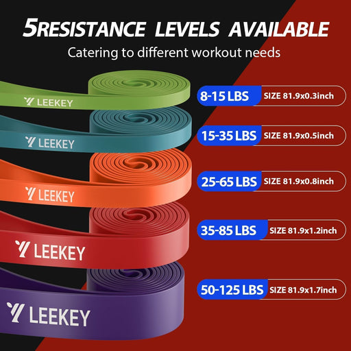LEEKEY Bandas de resistencia, bandas de ejercicio con asas, bandas - Quierox - Tienda Online
