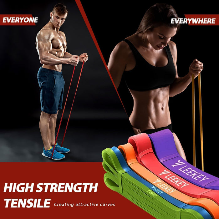 LEEKEY Bandas de resistencia, bandas de ejercicio con asas, bandas - Quierox - Tienda Online