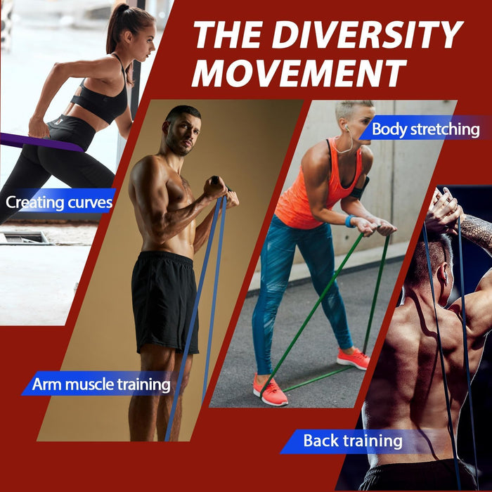 LEEKEY Bandas de resistencia, bandas de ejercicio con asas, bandas - Quierox - Tienda Online