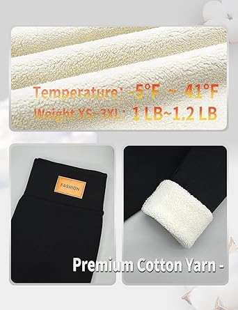 Leggings con forro de sherpa para mujer, de felpa tipo nubes suaves - Quierox - Tienda Online
