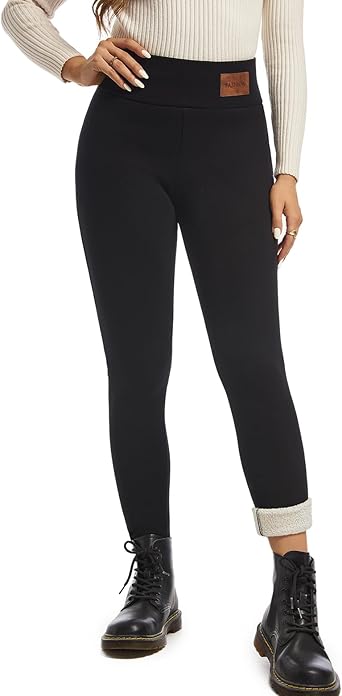 Leggings con forro de sherpa para mujer, de felpa tipo nubes suaves - Quierox - Tienda Online