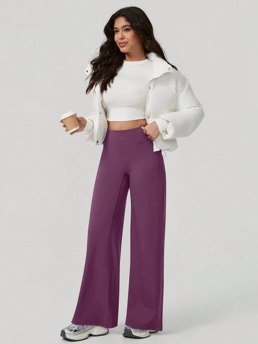 Leggings deportivo de pierna ancha holgados y elásticos de cintura alta para mujer - Quierox - Tienda Online