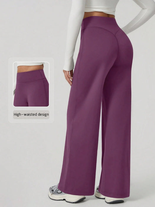 Leggings deportivo de pierna ancha holgados y elásticos de cintura alta para mujer - Quierox - Tienda Online