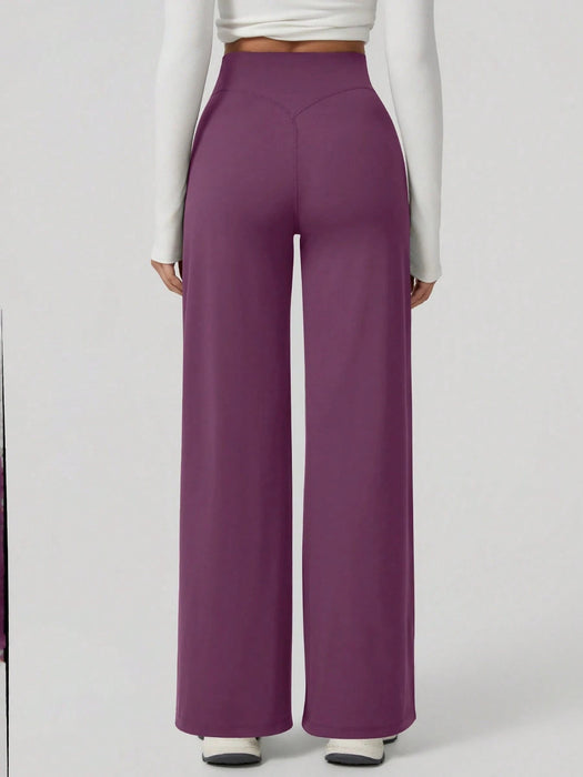 Leggings deportivo de pierna ancha holgados y elásticos de cintura alta para mujer - Quierox - Tienda Online