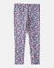 Leggings elásticos de algodón con estampado floral para niñas - Morado - Quierox - Tienda Online