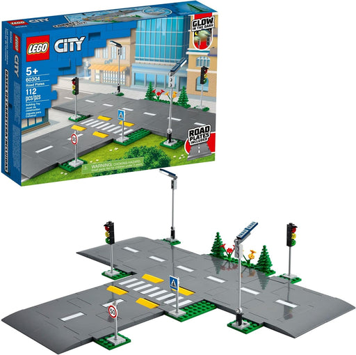 LEGO City Road Plates 60304 Kit de construcción; juguete genial de construcción para niños (112 piezas) - Quierox - Tienda Online