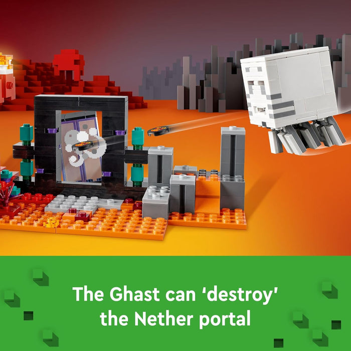 LEGO Minecraft The Nether Portal Embush Adventure Set, juguete de construcción para niños - Quierox - Tienda Online