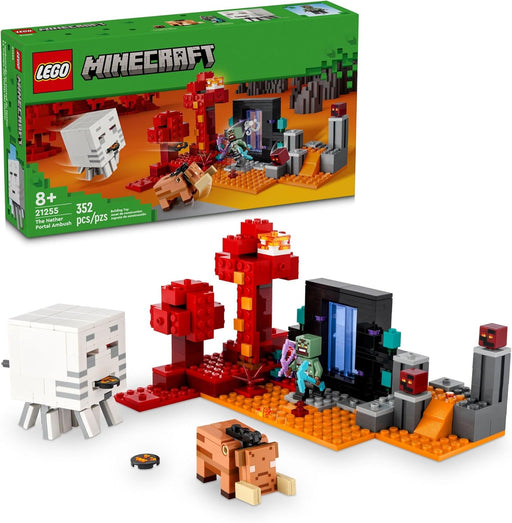 LEGO Minecraft The Nether Portal Embush Adventure Set, juguete de construcción para niños - Quierox - Tienda Online