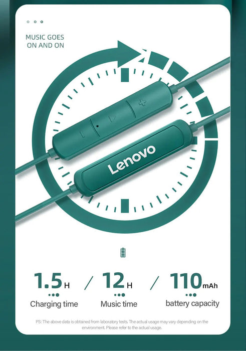 Lenovo SH1 - auriculares inalámbricos con Bluetooth 5,0, con banda para el cuello, deportivos - Quierox - Tienda Online