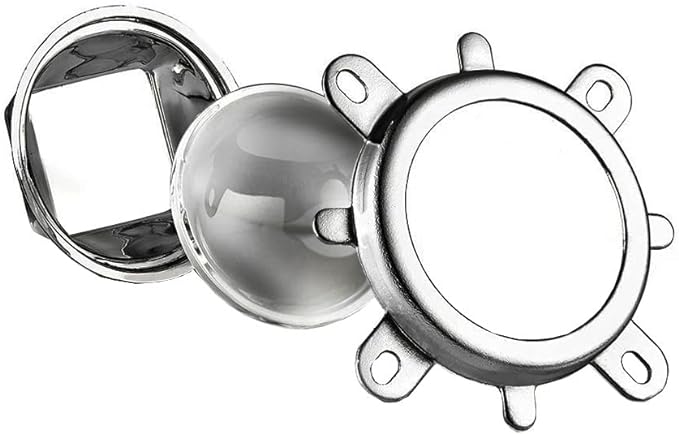 Lente LED de 60 grados, vidrio óptico + colimador reflector + soporte fijo para chip de alta potencia - Quierox - Tienda Online