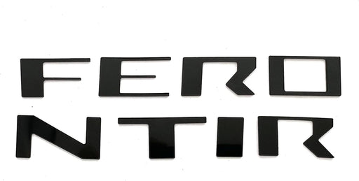 Letras de parrilla frontal color negro mate compatibles con inserciones de plástico ABS Frontier 2022 en adelante, no calcomanías - Quierox - Tienda Online