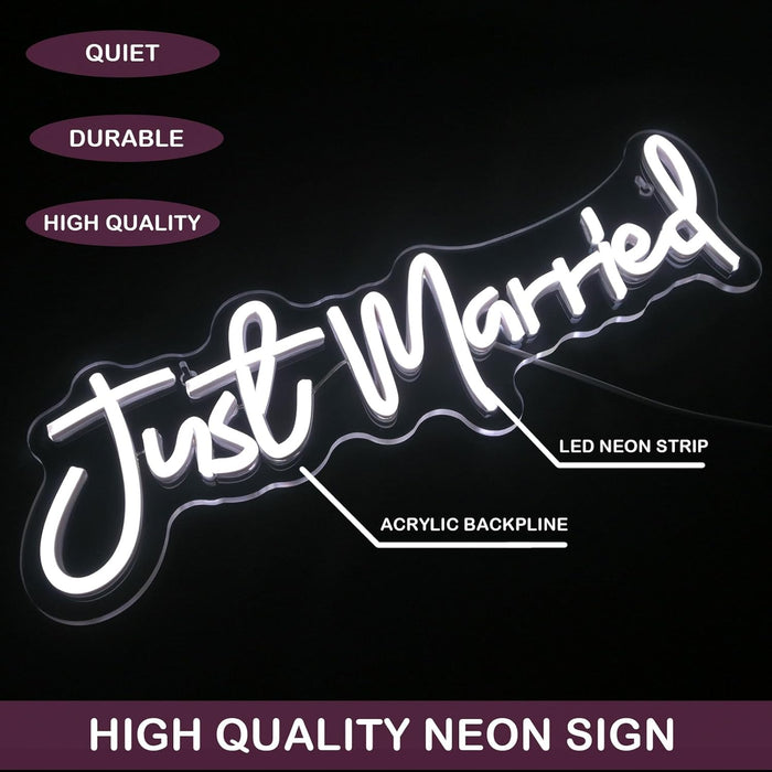 Letreros de neón para decoración de pared, letreros de luces de neón blancas para decoración de bodas - Quierox - Tienda Online