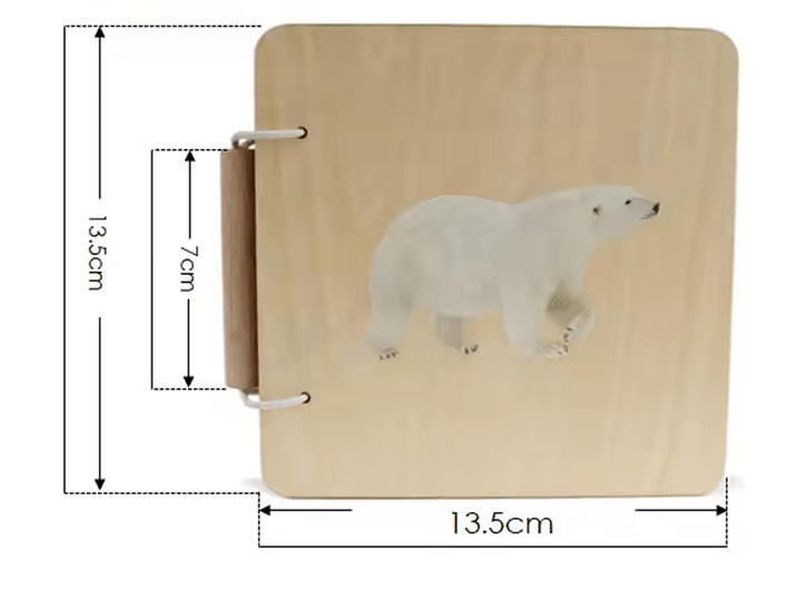 Libro de imágenes de madera de alta calidad para bebé, montessori - Quierox - Tienda Online