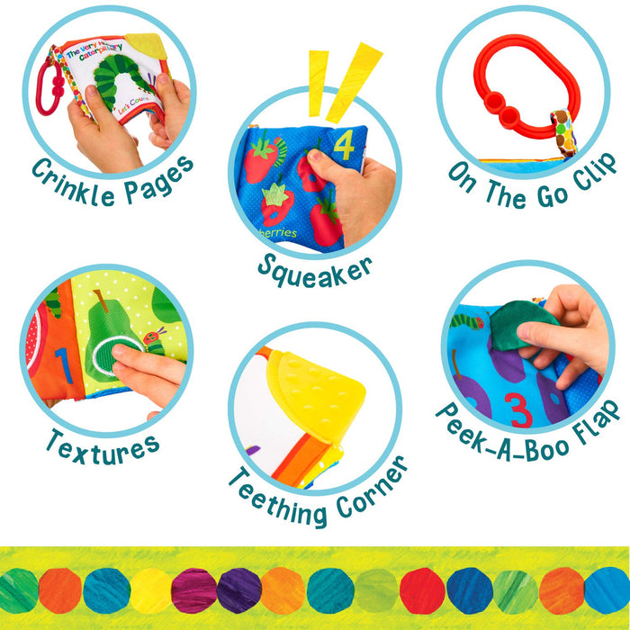 Libro de tela suave "Let's Count" - El mundo de Eric Carle y la oruga muy hambrienta en ingles - Quierox - Tienda Online